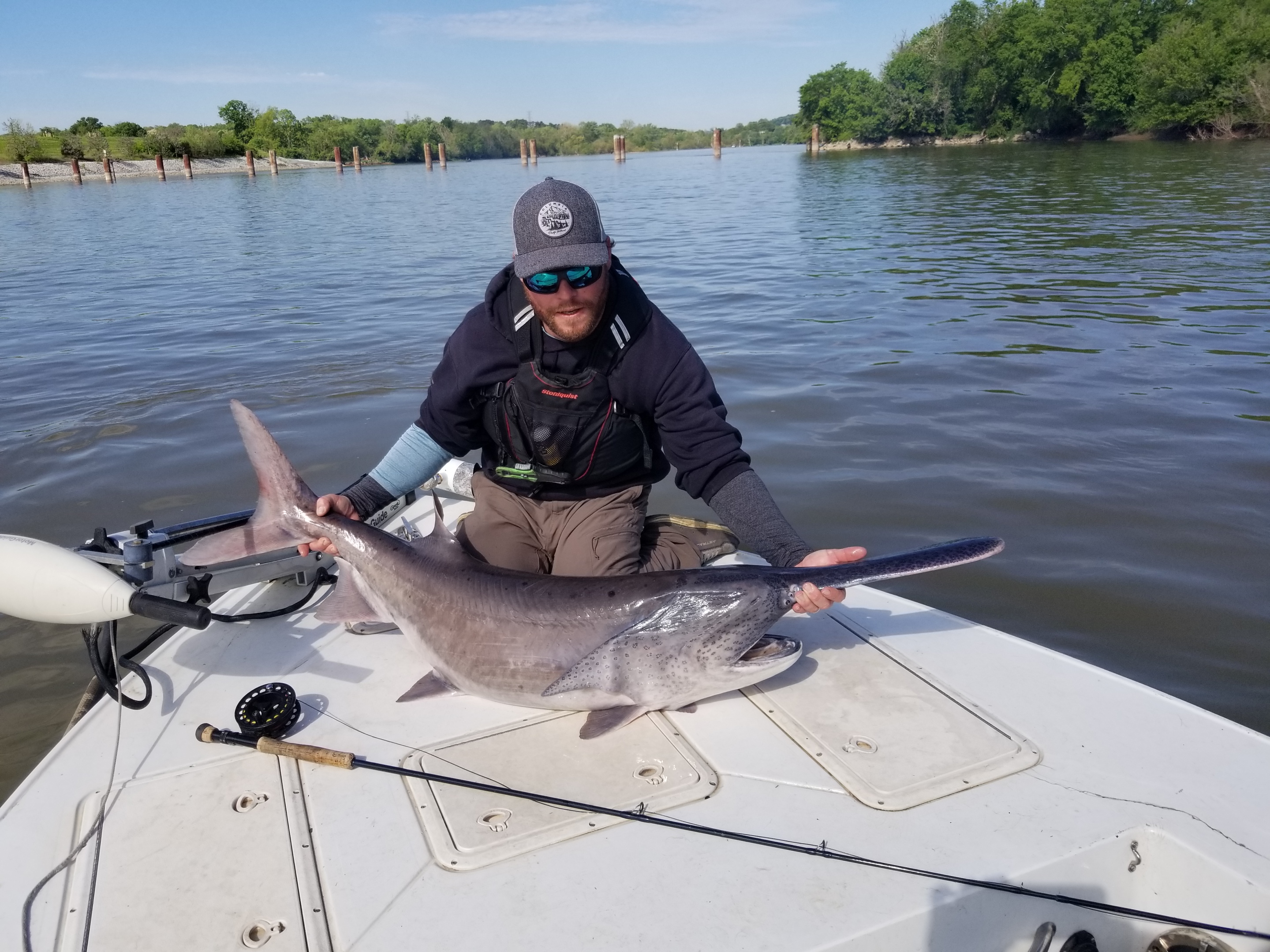 68 Lb Paddlefish Caught On The Fly Flylords Mag